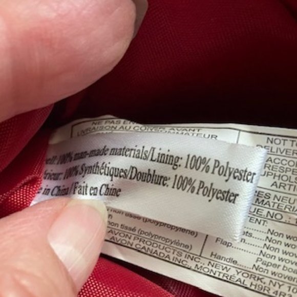 Avon small red clutch purse/makeup bag NWOT - Picture 12 of 13